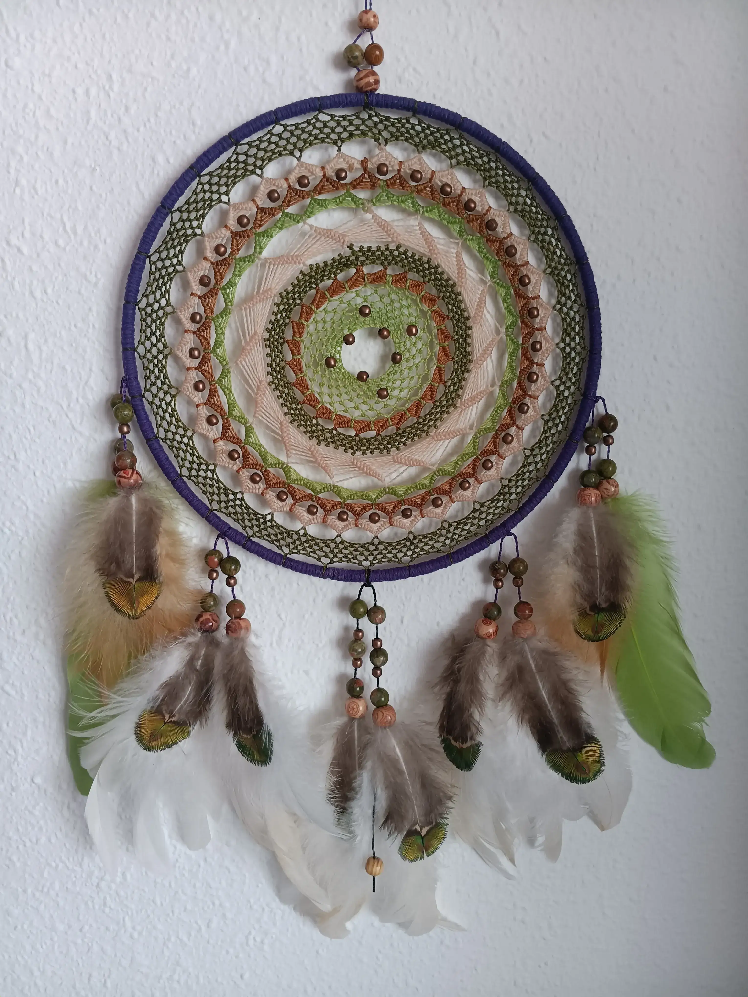 Atrapasueños Plumas y hierba