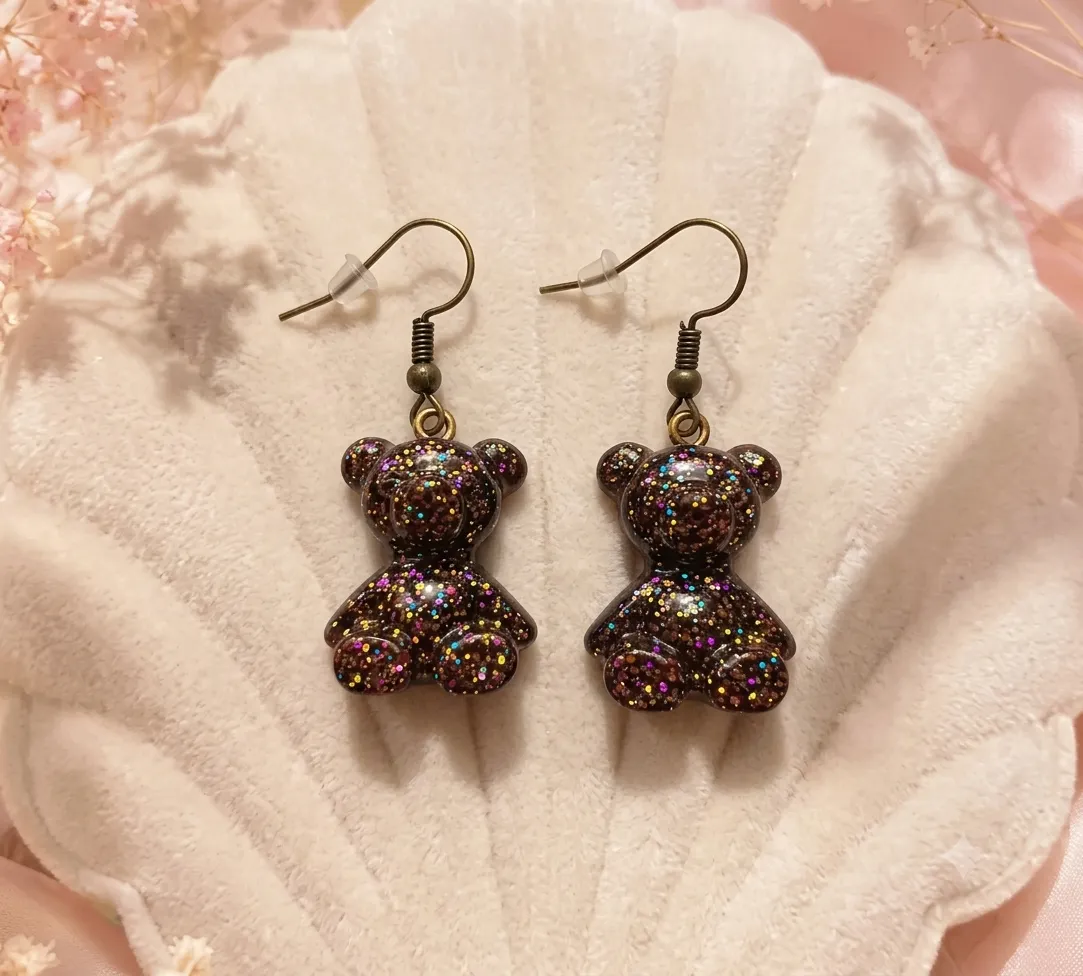 Pendientes Osito Gominola Brillos