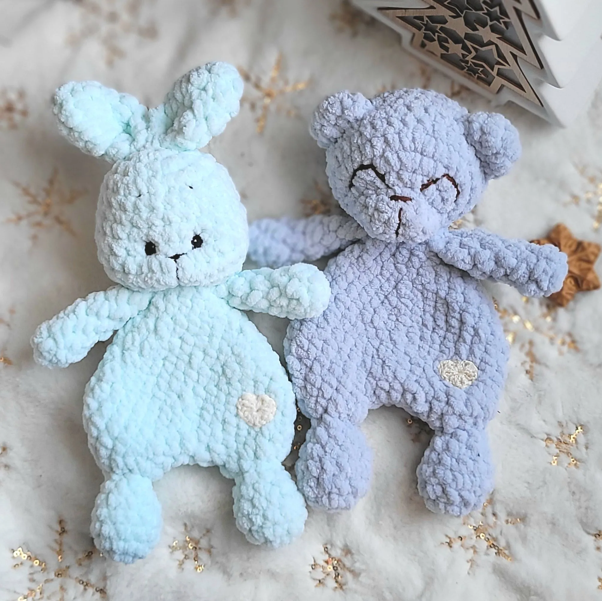 Osito doudou,muñeco de apego, amigurumi - Imagen 4