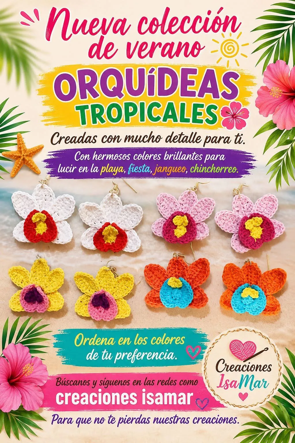 Pantallas (pendientes) tejidas 