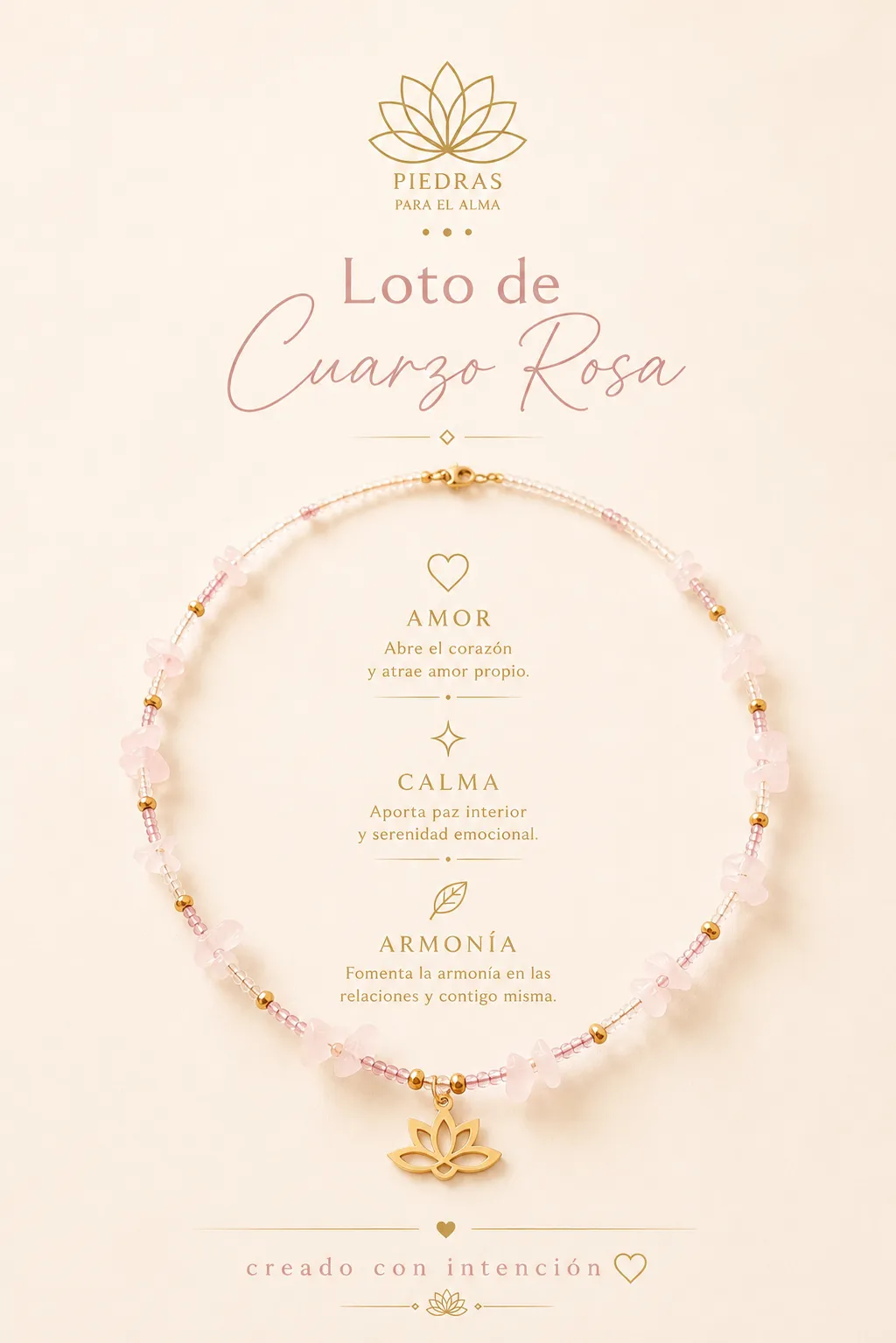 Loto de cuarzo rosa