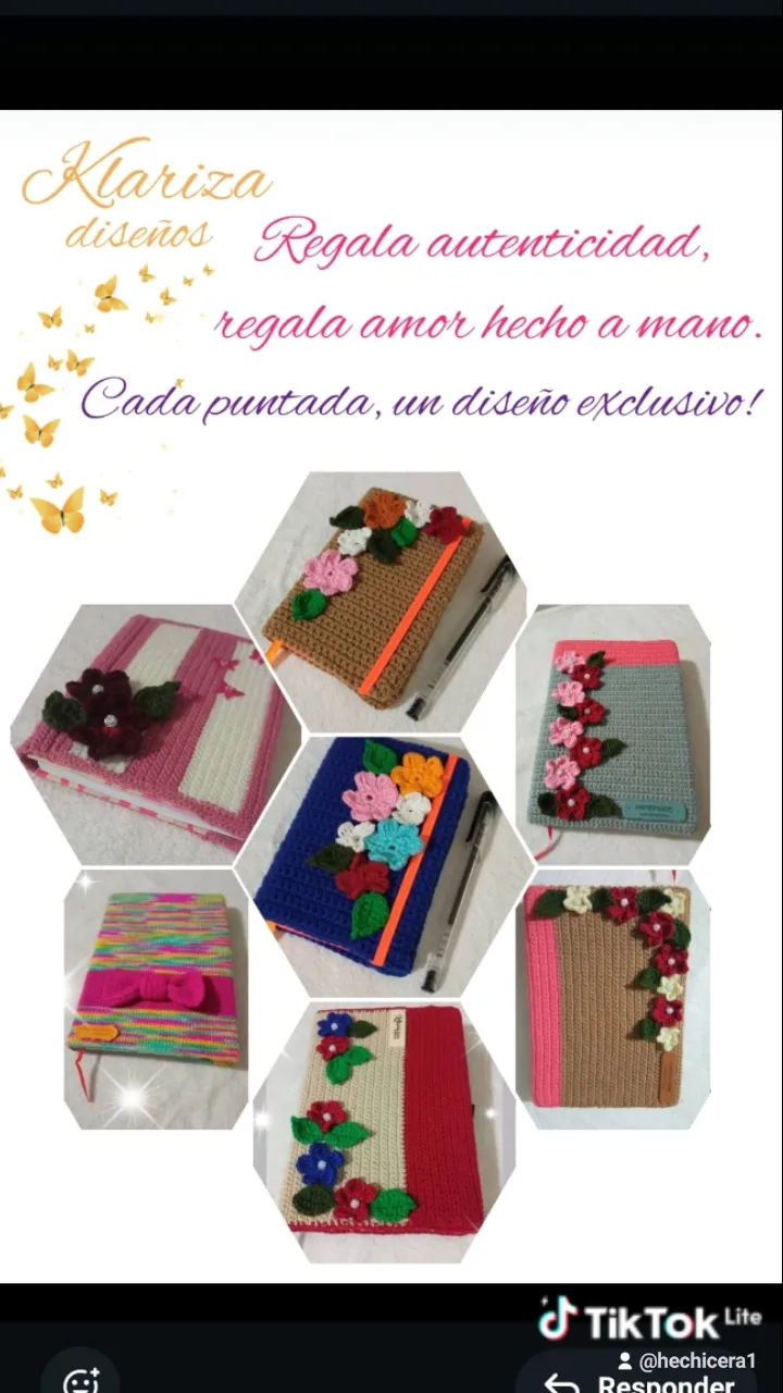 Agendas tejidas a crochet