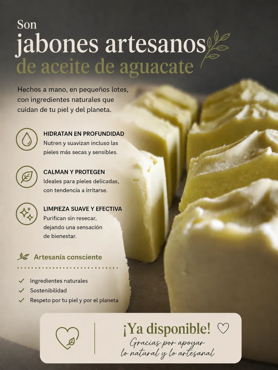 Jabón de aceite de aguacate - Imagen 2