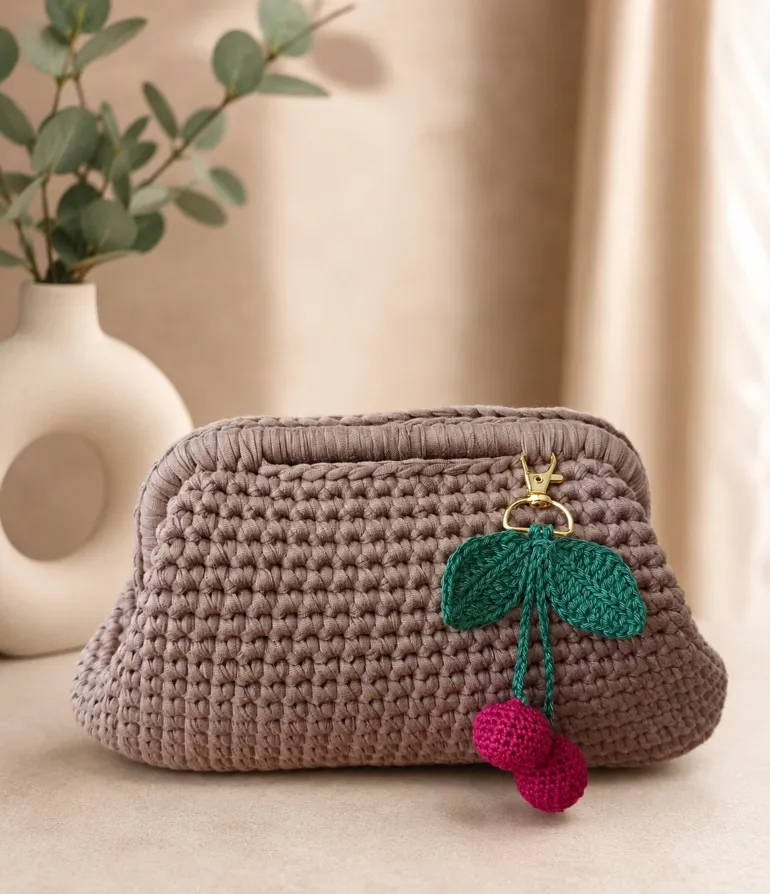 Bolso Clutch Nude & Cherry