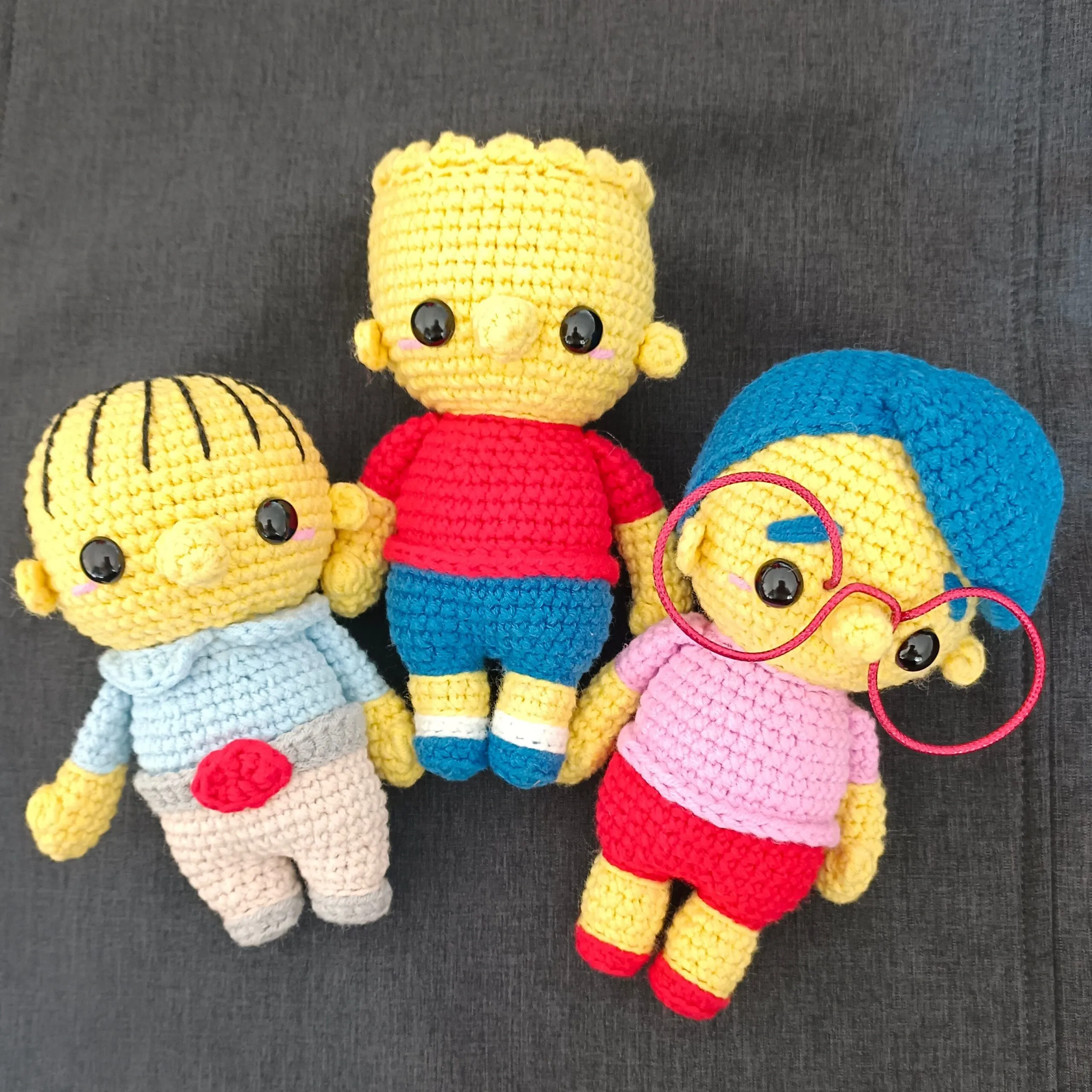 Amigurumis Bart Simpson y amigos