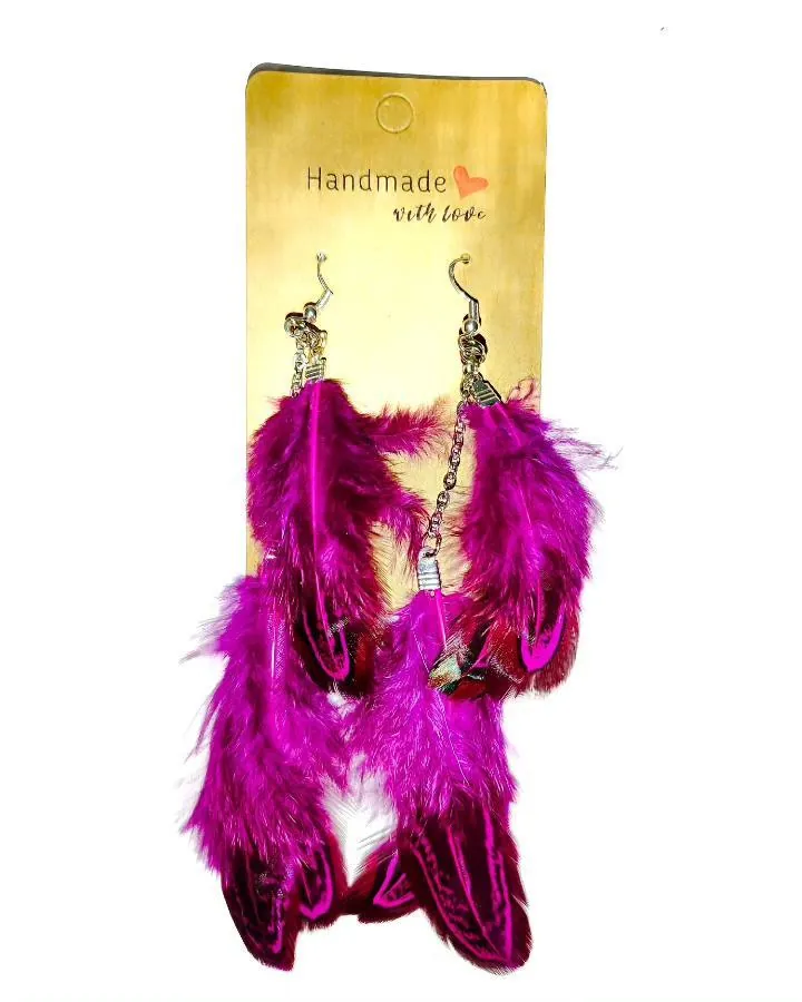 Pendientes con plumas - Imagen 3