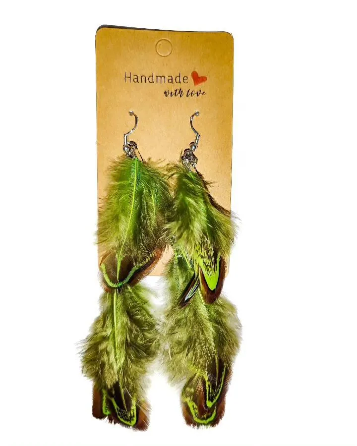 Pendientes con plumas - Imagen 4