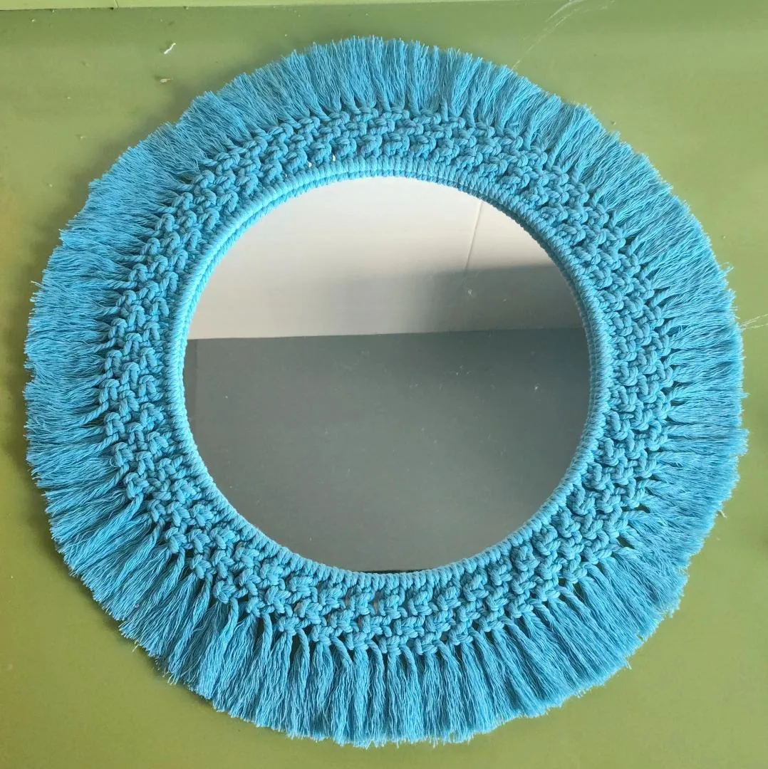 Espejo macramé hecho a mano
