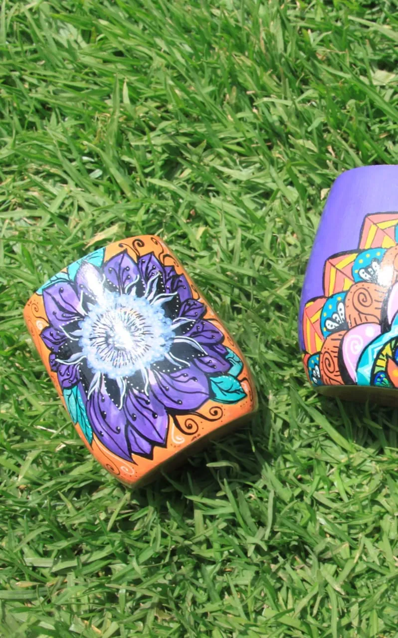 Mates de madera pintados a mano  - Imagen 2