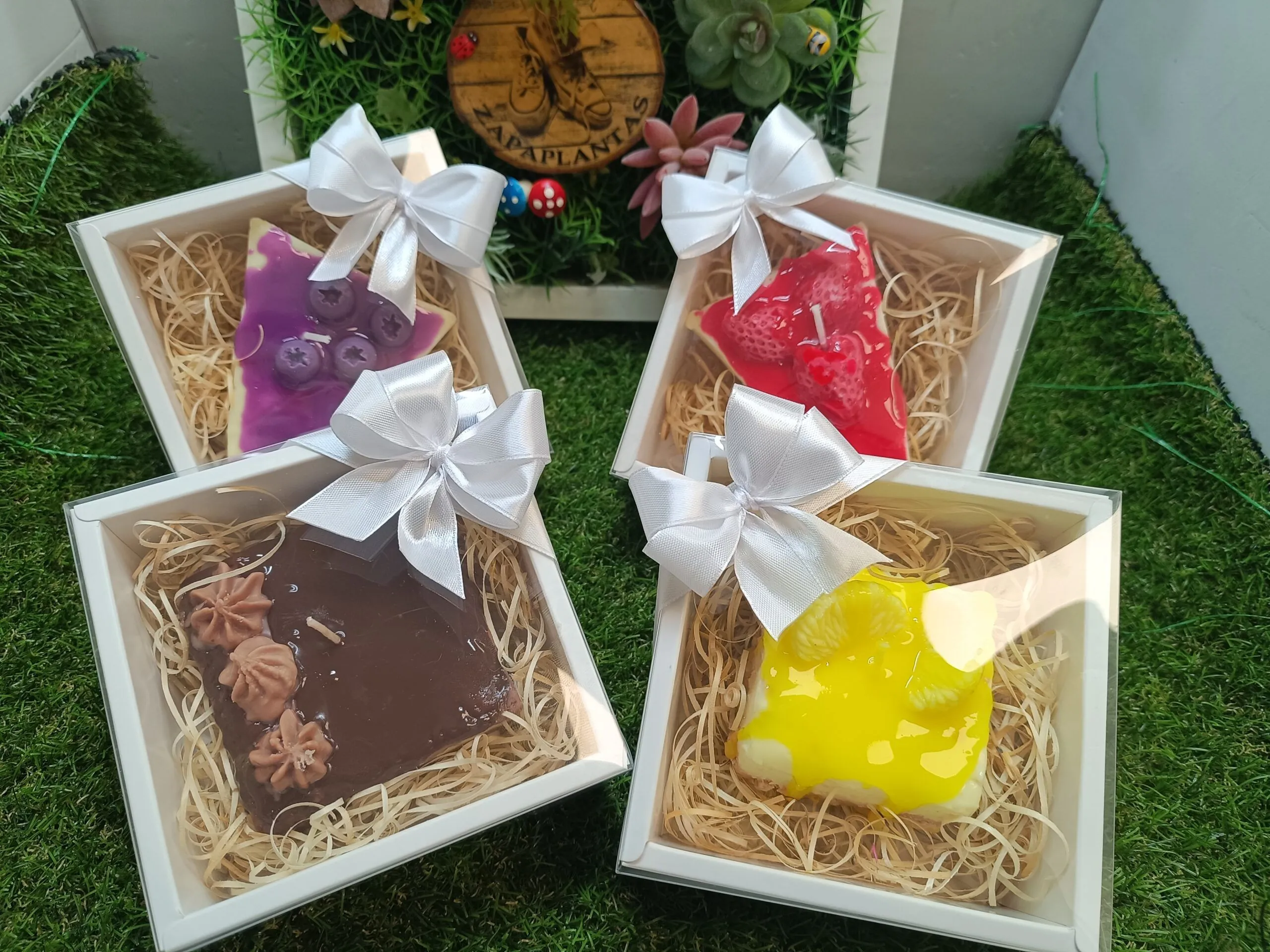 Velas aromáticas forma tarta real - Imagen 3