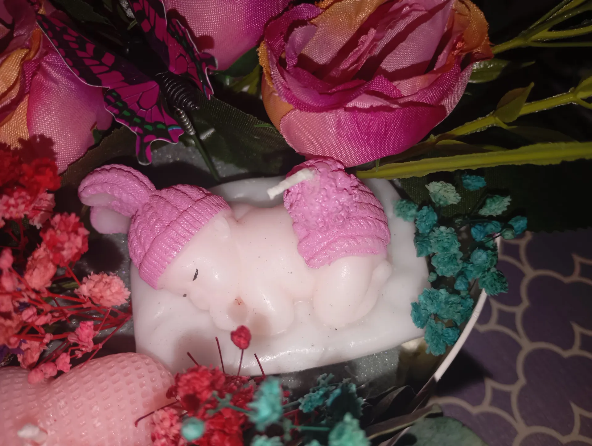 Cesta de nacimiento con velas aromáticas - Imagen 2
