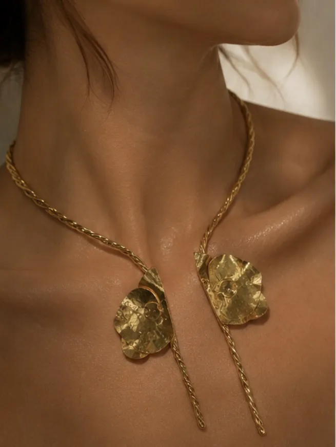 Collar hilo orquídea borabora - Imagen 2
