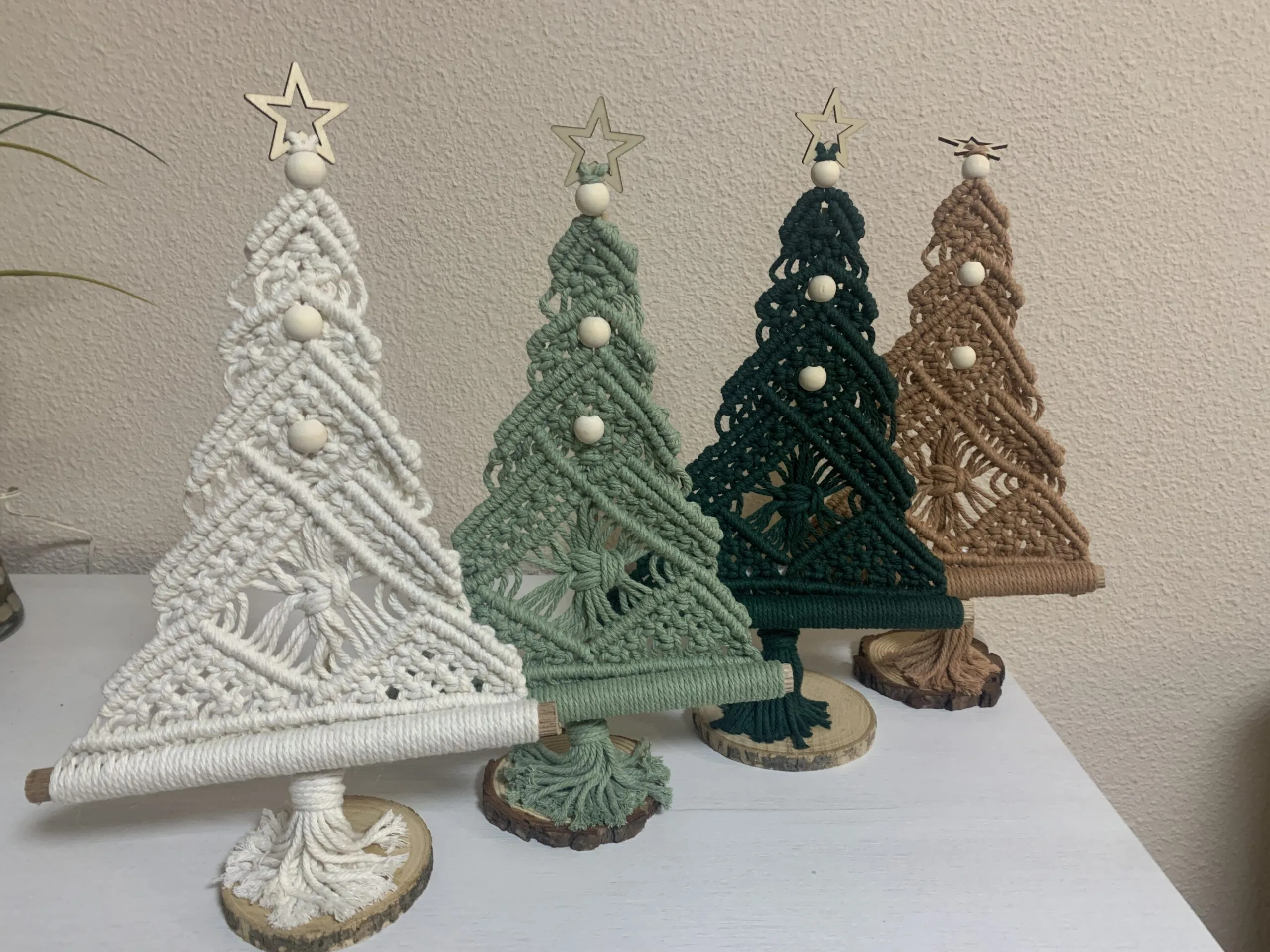 Macramé Arbol de Navidad de sobremesa