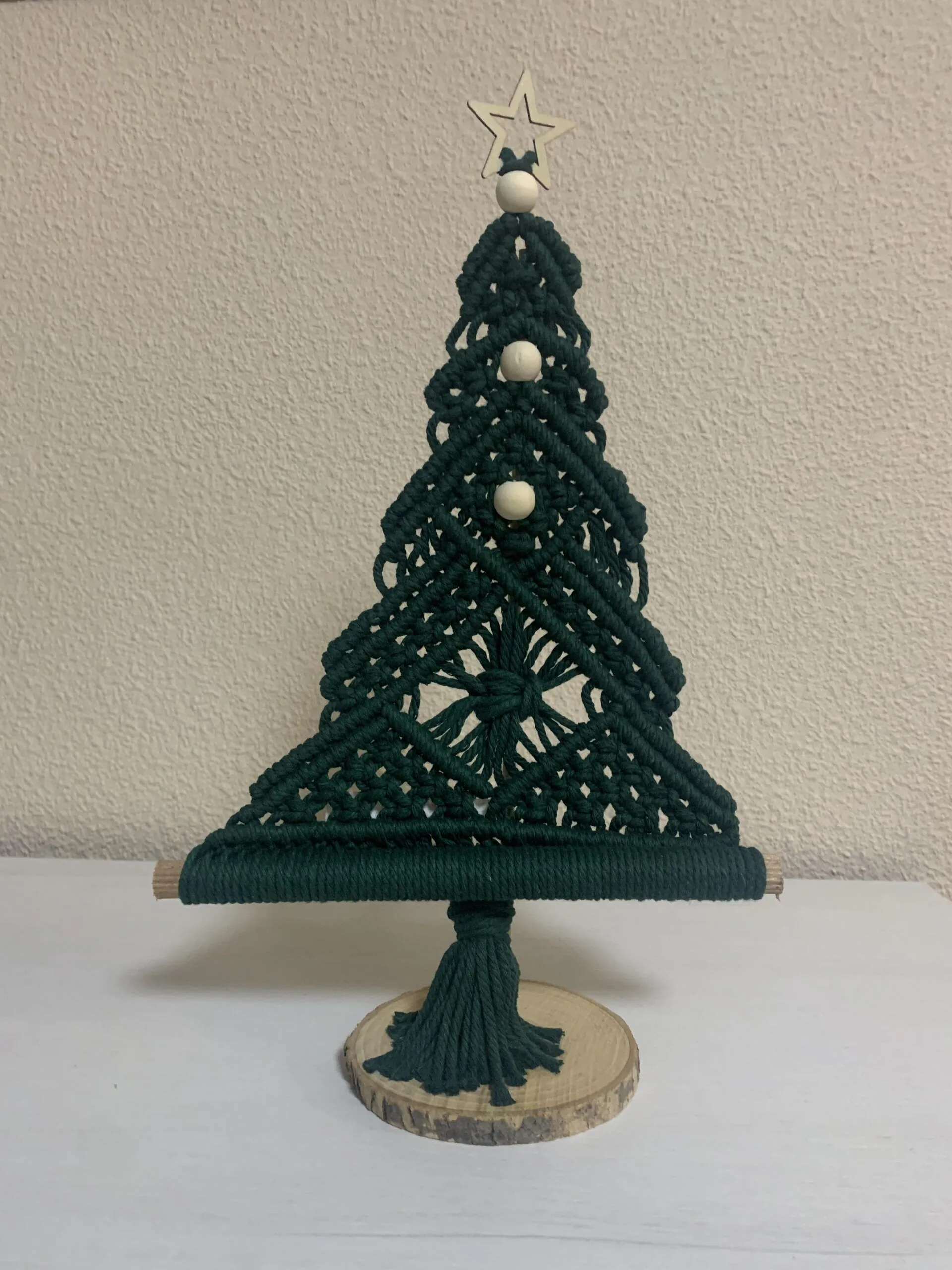 Macramé Arbol de Navidad de sobremesa - Imagen 5