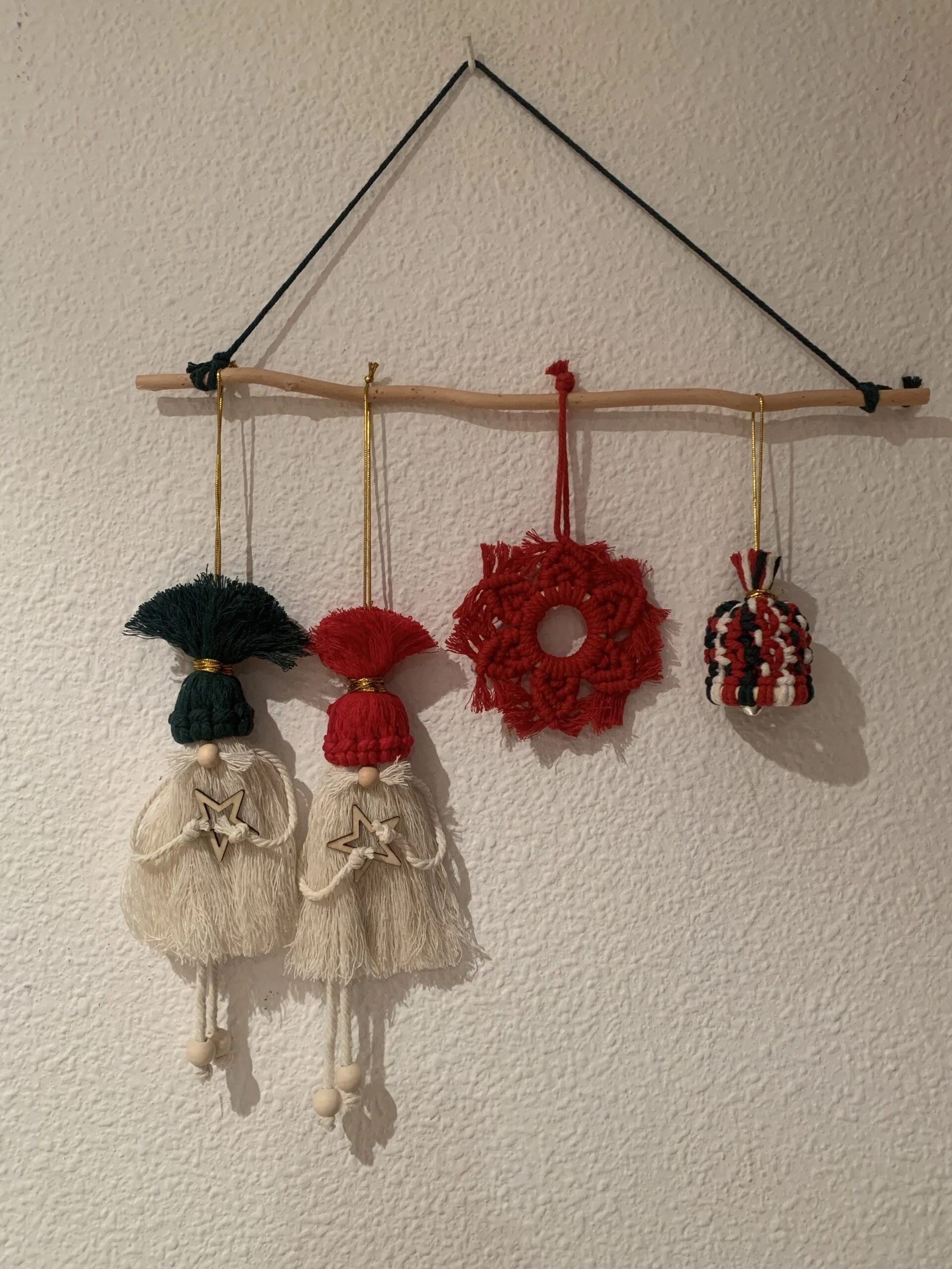 Adorno navidad macramé para pared - Imagen 3