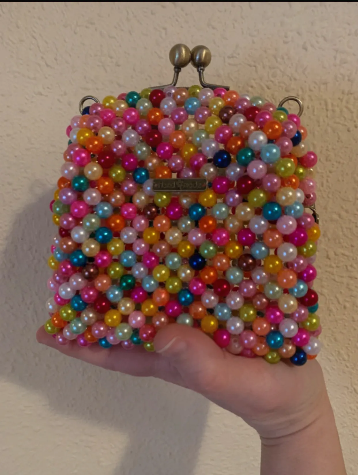 Mini bolso de perlas arcoíris - Imagen 2