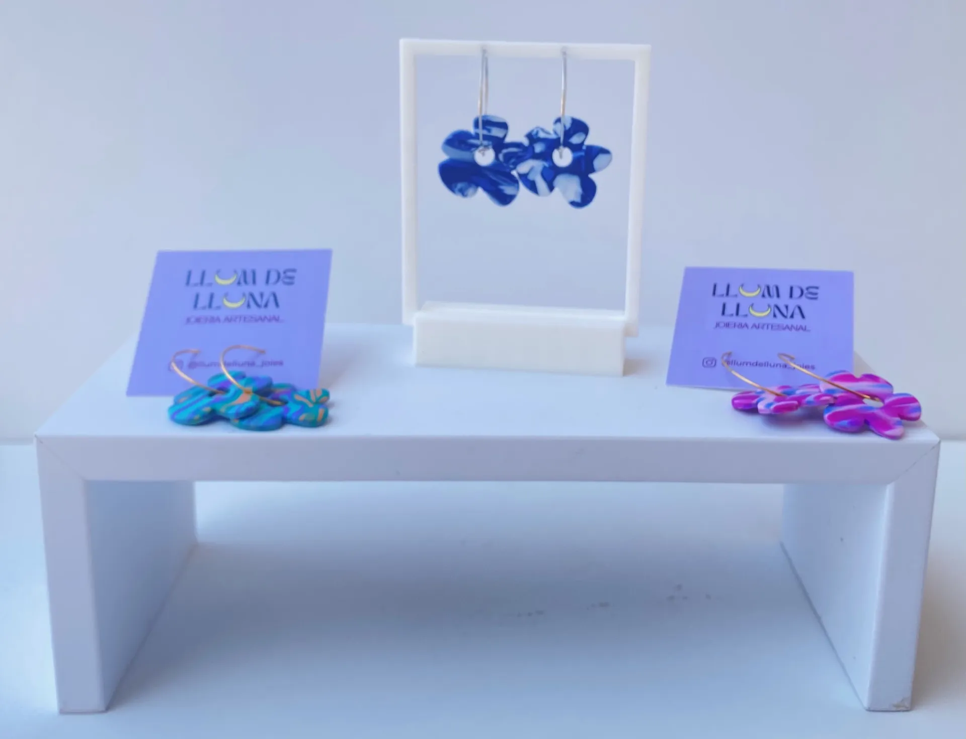Pendientes de aro de arcilla polimérica, Colección Ceres. - Imagen 4