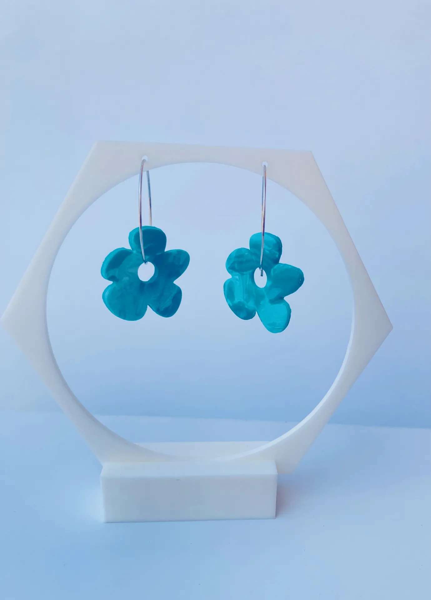 Pendientes de aro de arcilla polimérica, Colección Ceres.