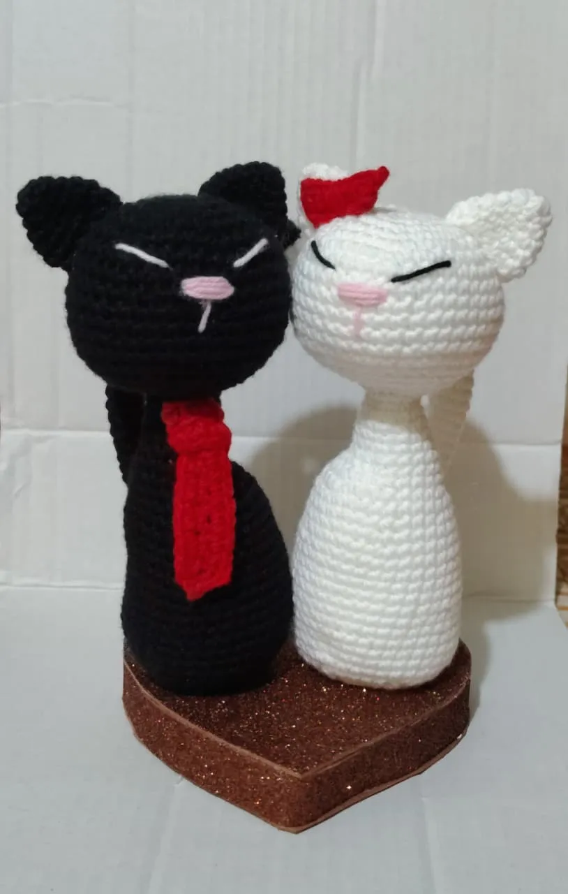 Amigurumis pareja de gatitos