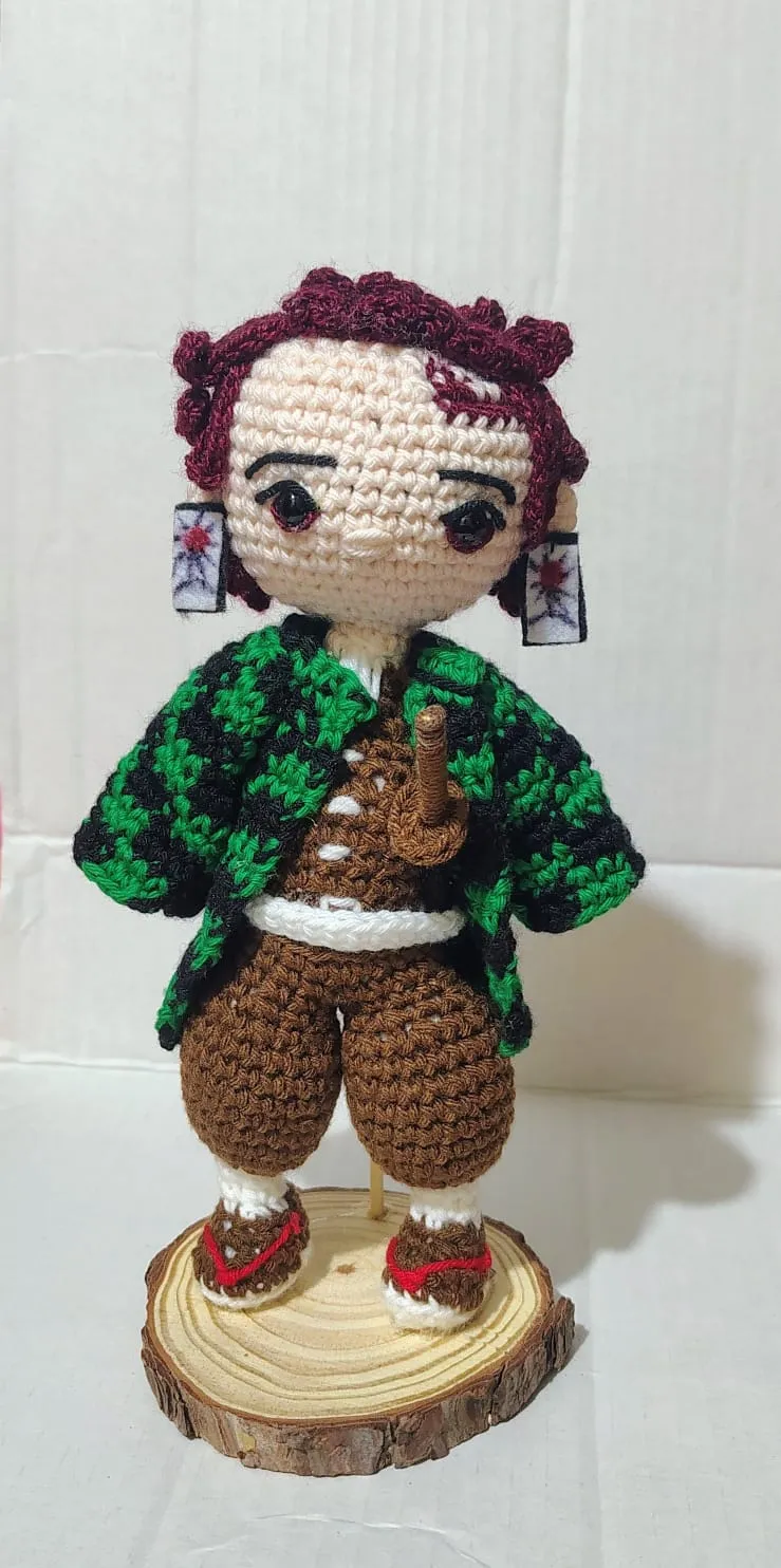 Amigurumi Tanjiro Kamado de Demon Slayer