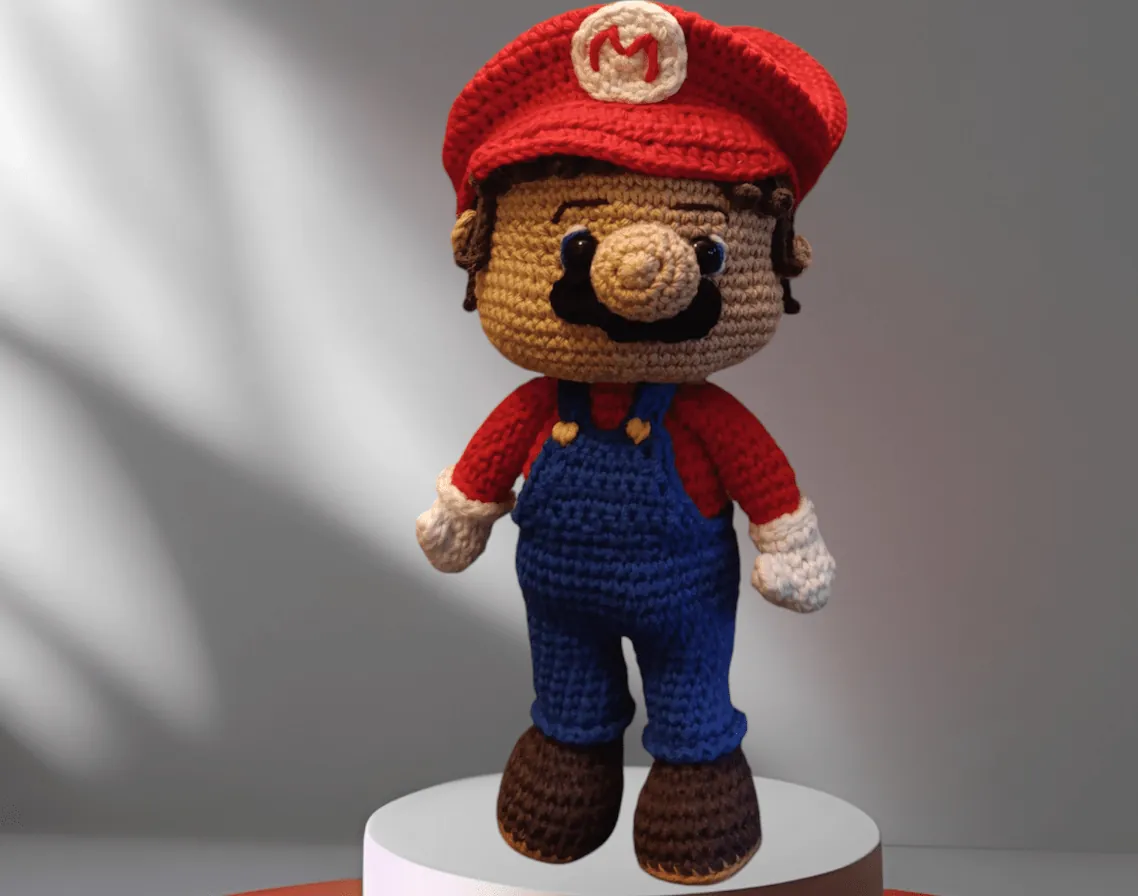 Muñeco Mario Bross hecho a crochet