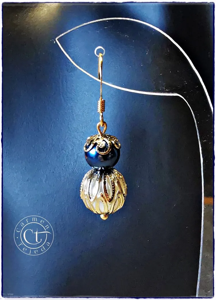 Pendientes perlas cristal - Imagen 4