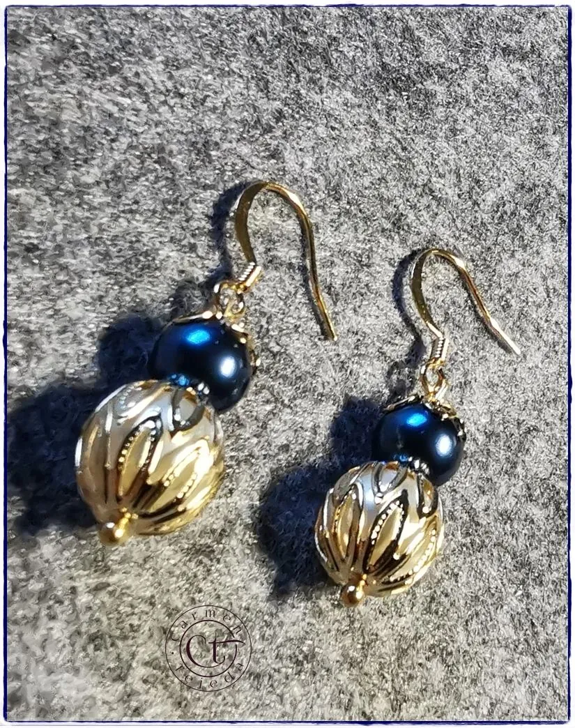 Pendientes perlas cristal - Imagen 2