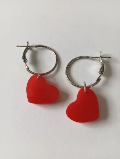 Pendientes Corazones Rojos