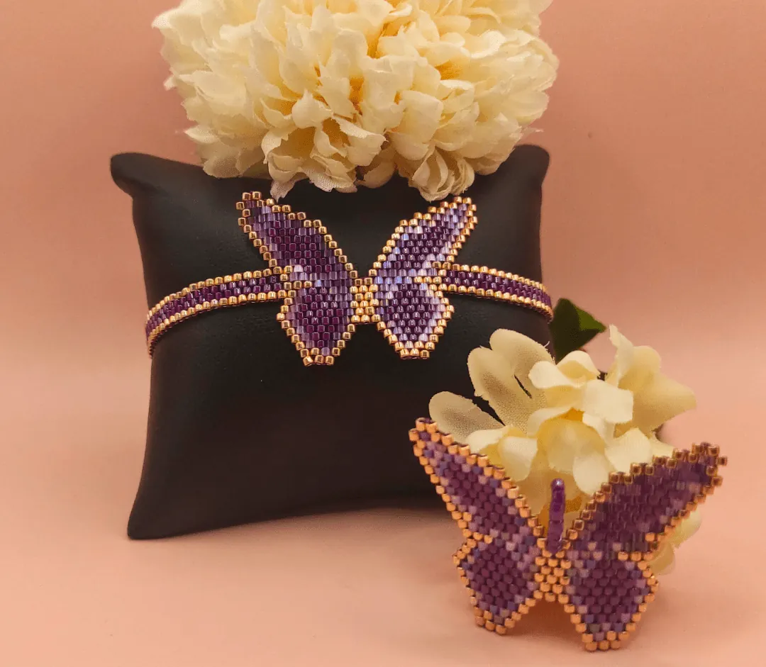 Pulsera y colgante mariposa