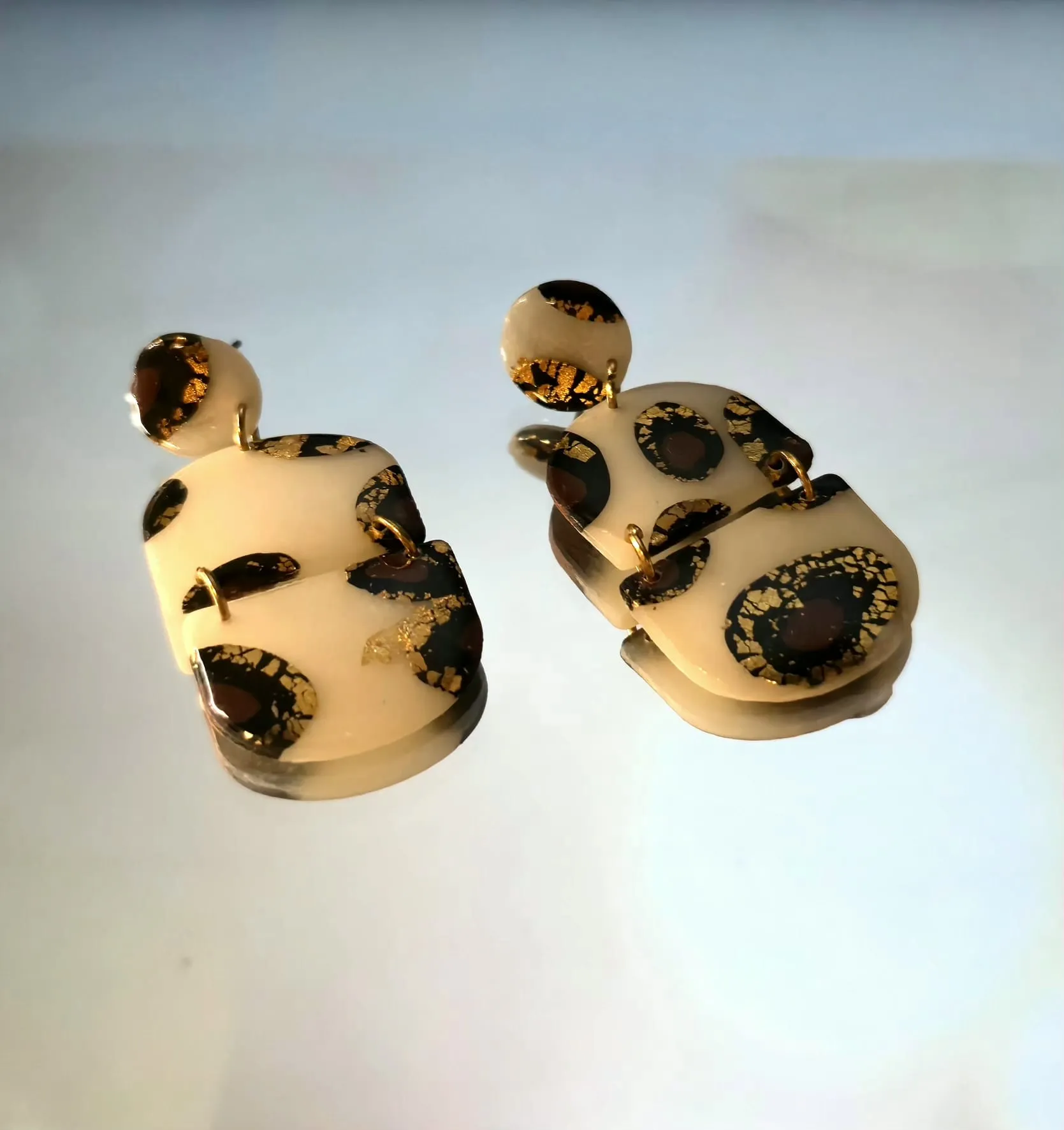 Pendientes Dúo soft estampado leopardo