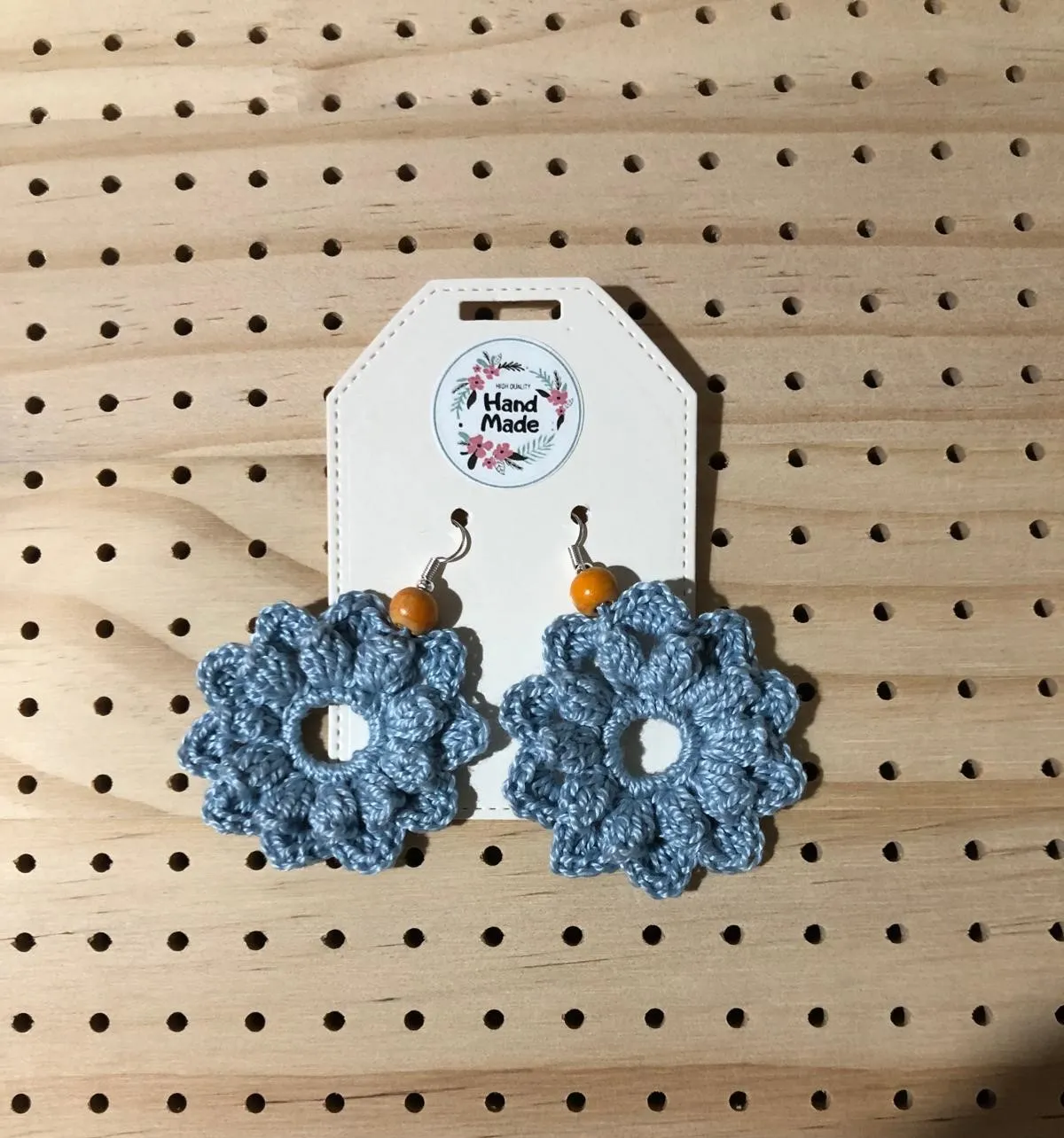 Pendientes artesanales de crochet - Imagen 4