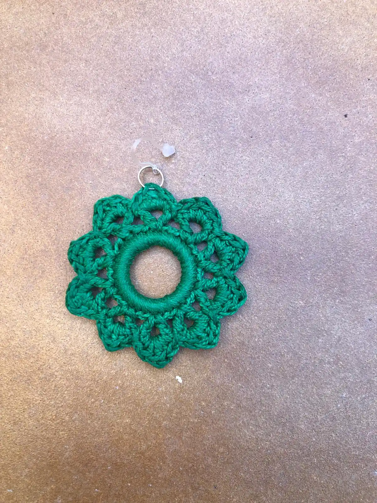 Pendientes de crochet hechos a mano - Imagen 3