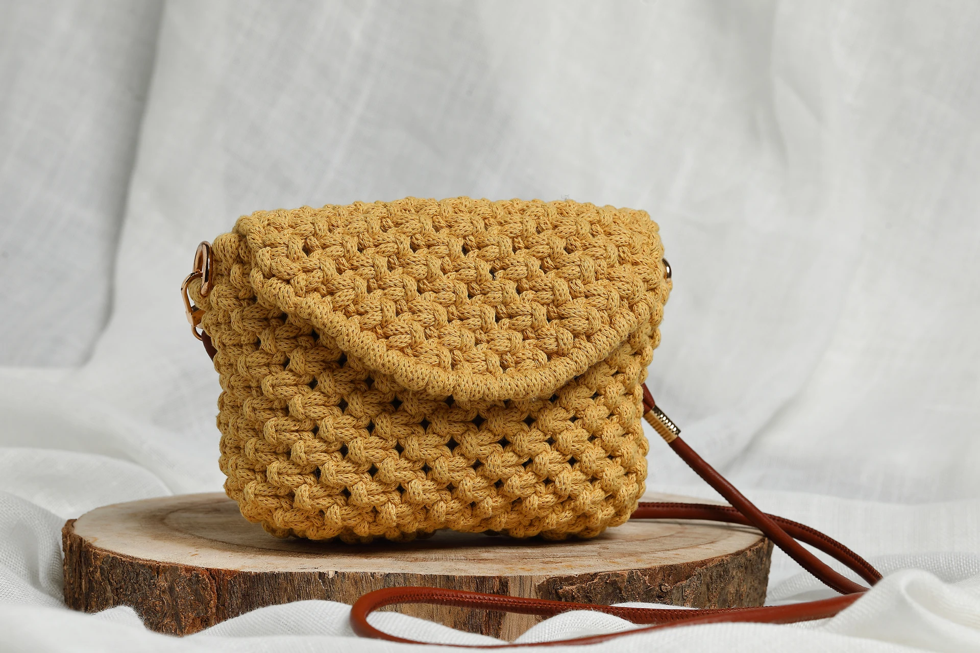 Bolso Natura · Diseño natural en macramé ·