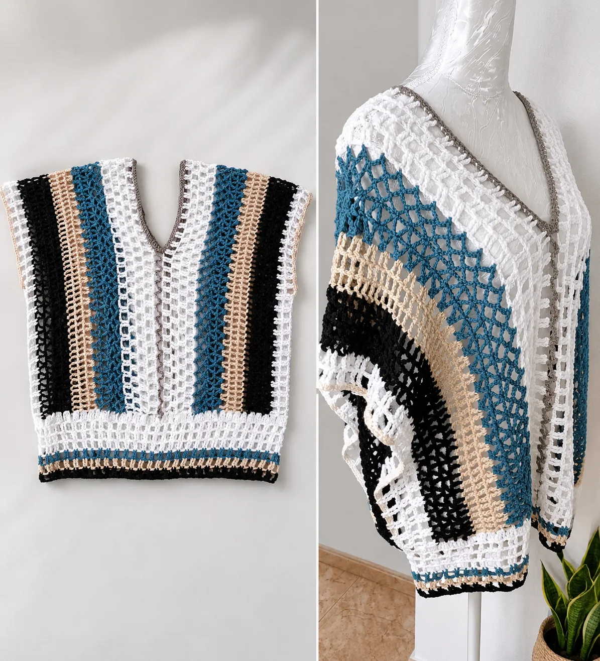 Blusa de crochet estilo boho-chic - Imagen 2