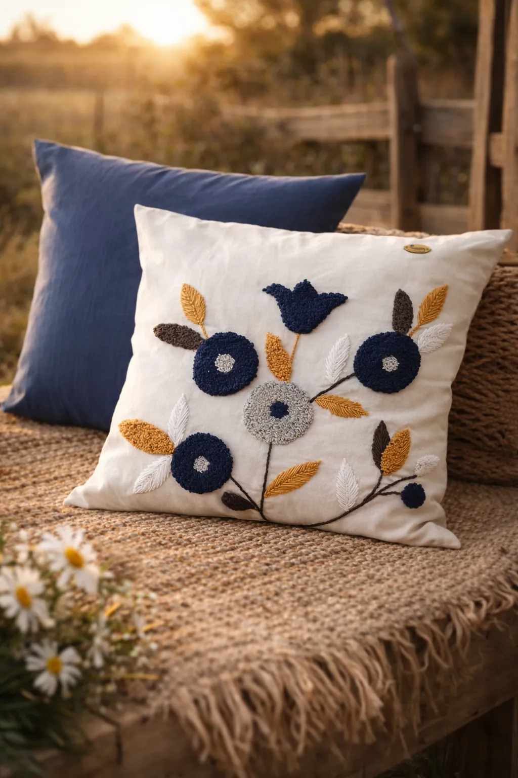 Almohadones bordados