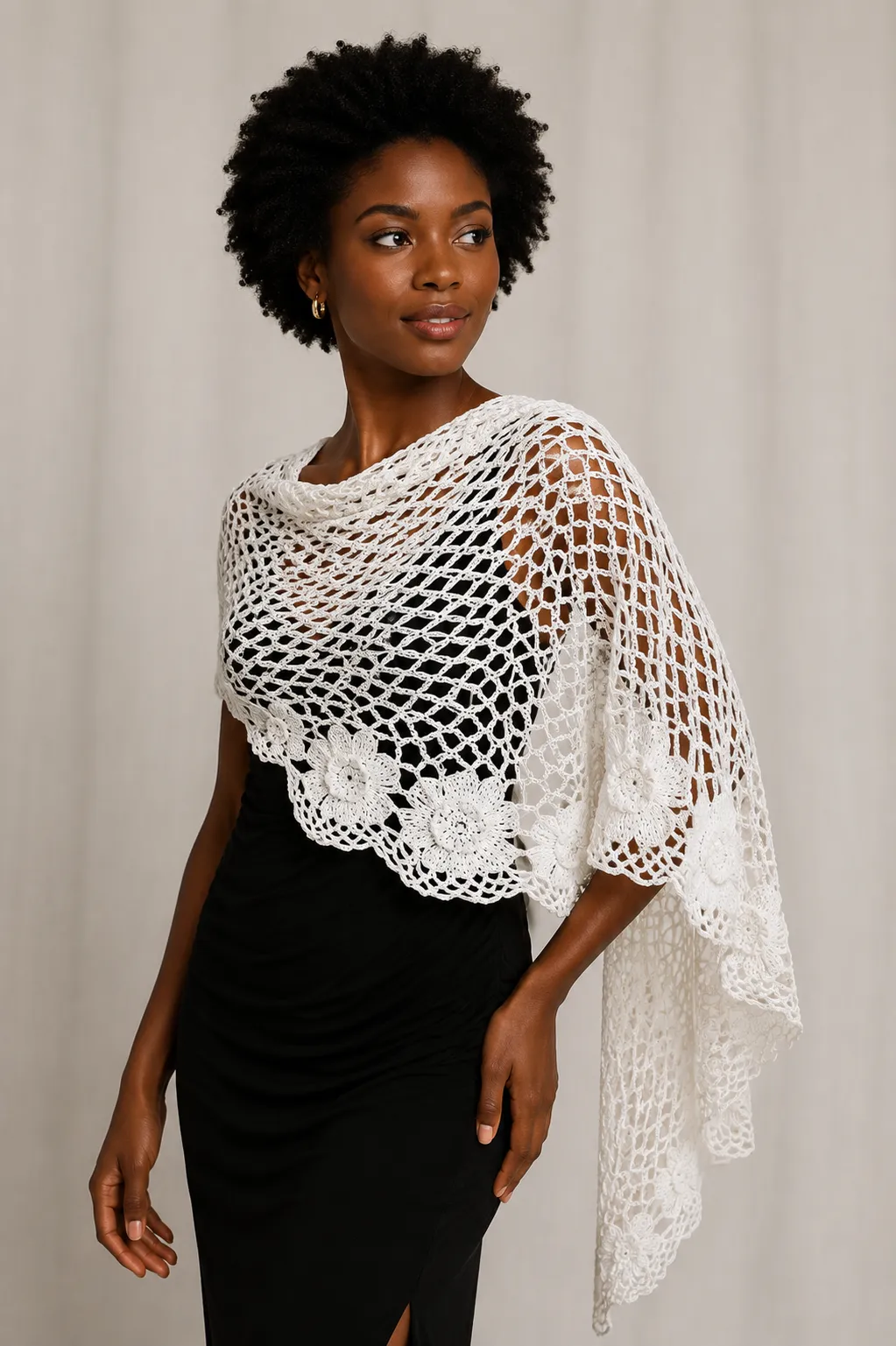 Chal artesanal de crochet para ocasiones especiales