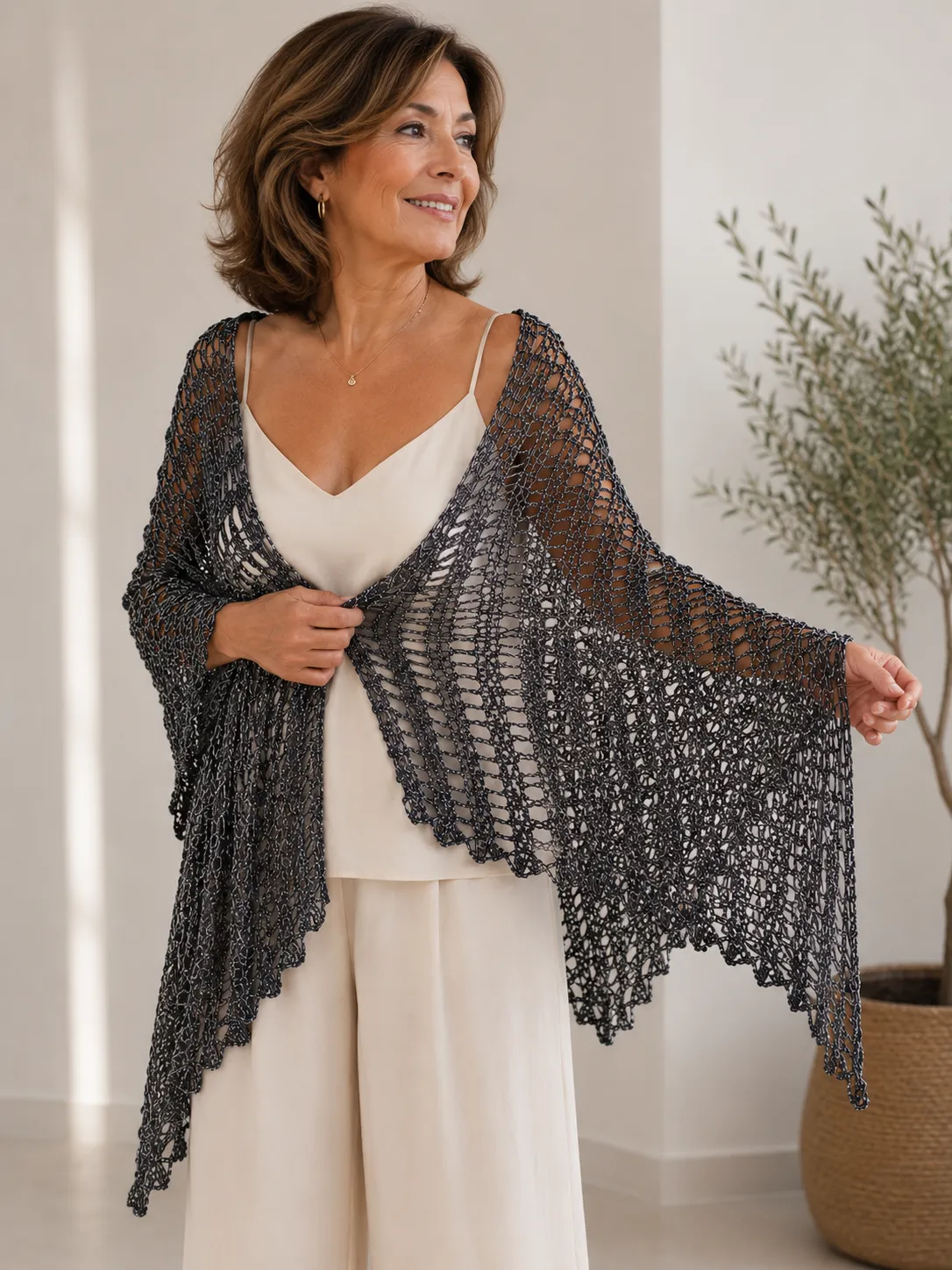 Chal artesanal de crochet para ocasiones especiales
