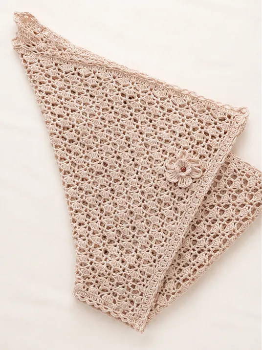 Chal rectangular viscosa beige - Imagen 4