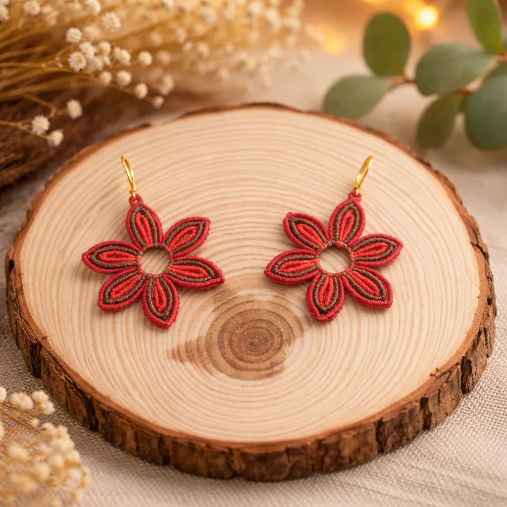Pendientes Flor tricolor ?