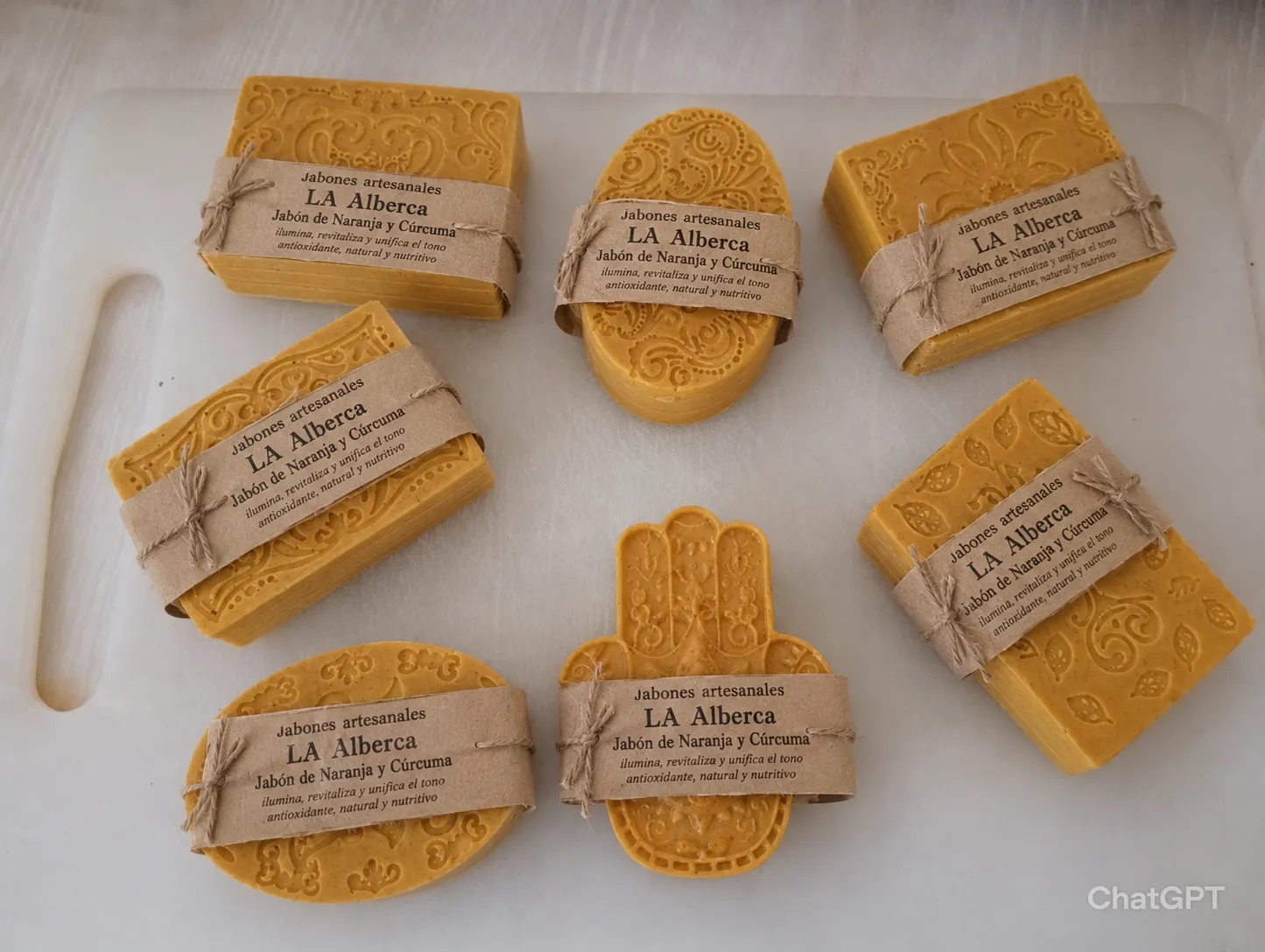 Jabón artesanal de Naranja y Cúrcuma