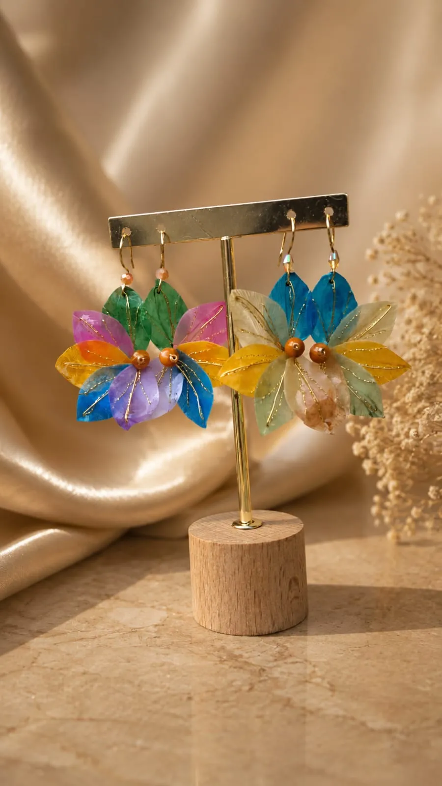 Aretes de escama de pescado - Imagen 2