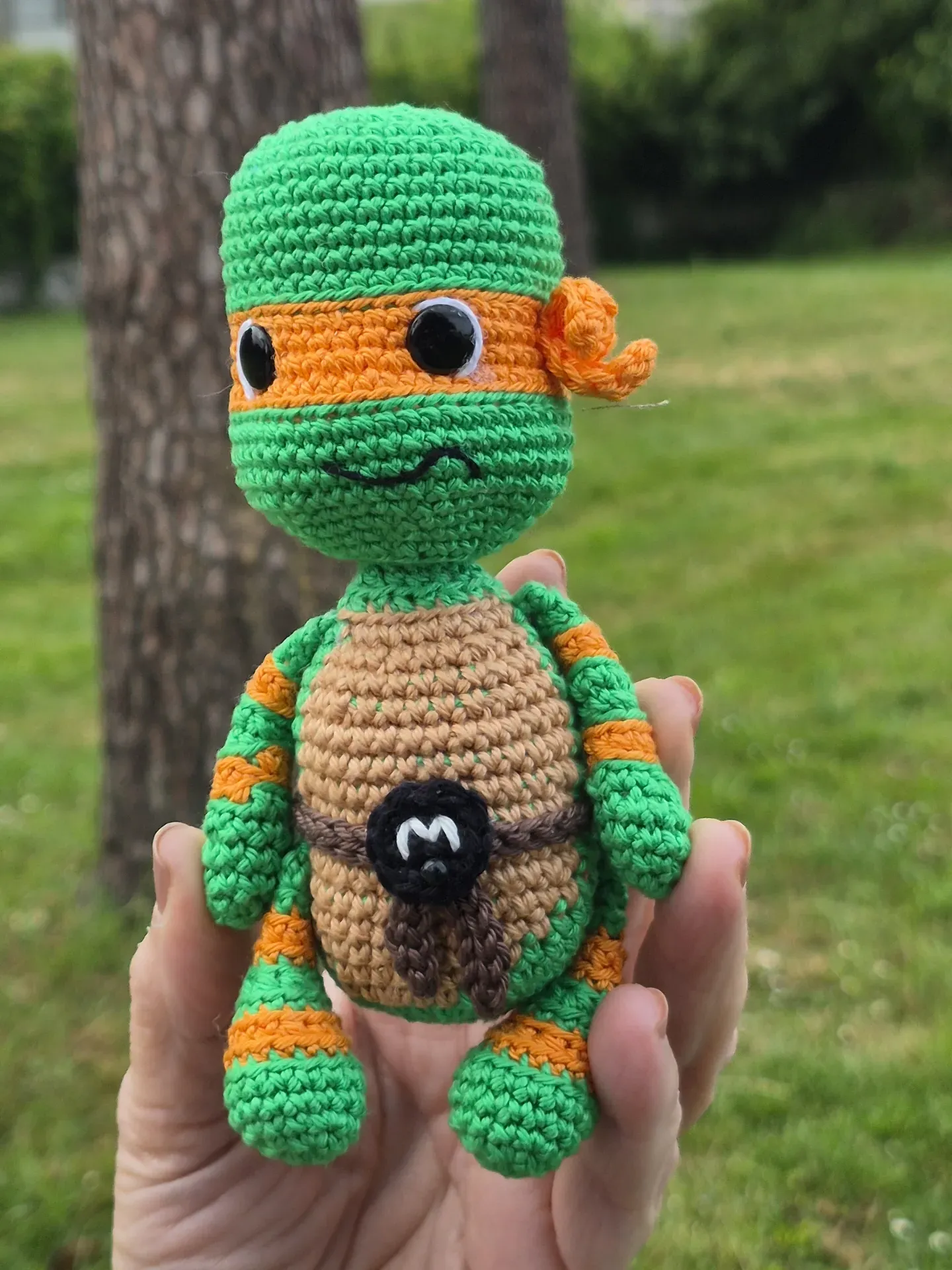 Tortuga Ninja Amigurumi tejida a crochet
