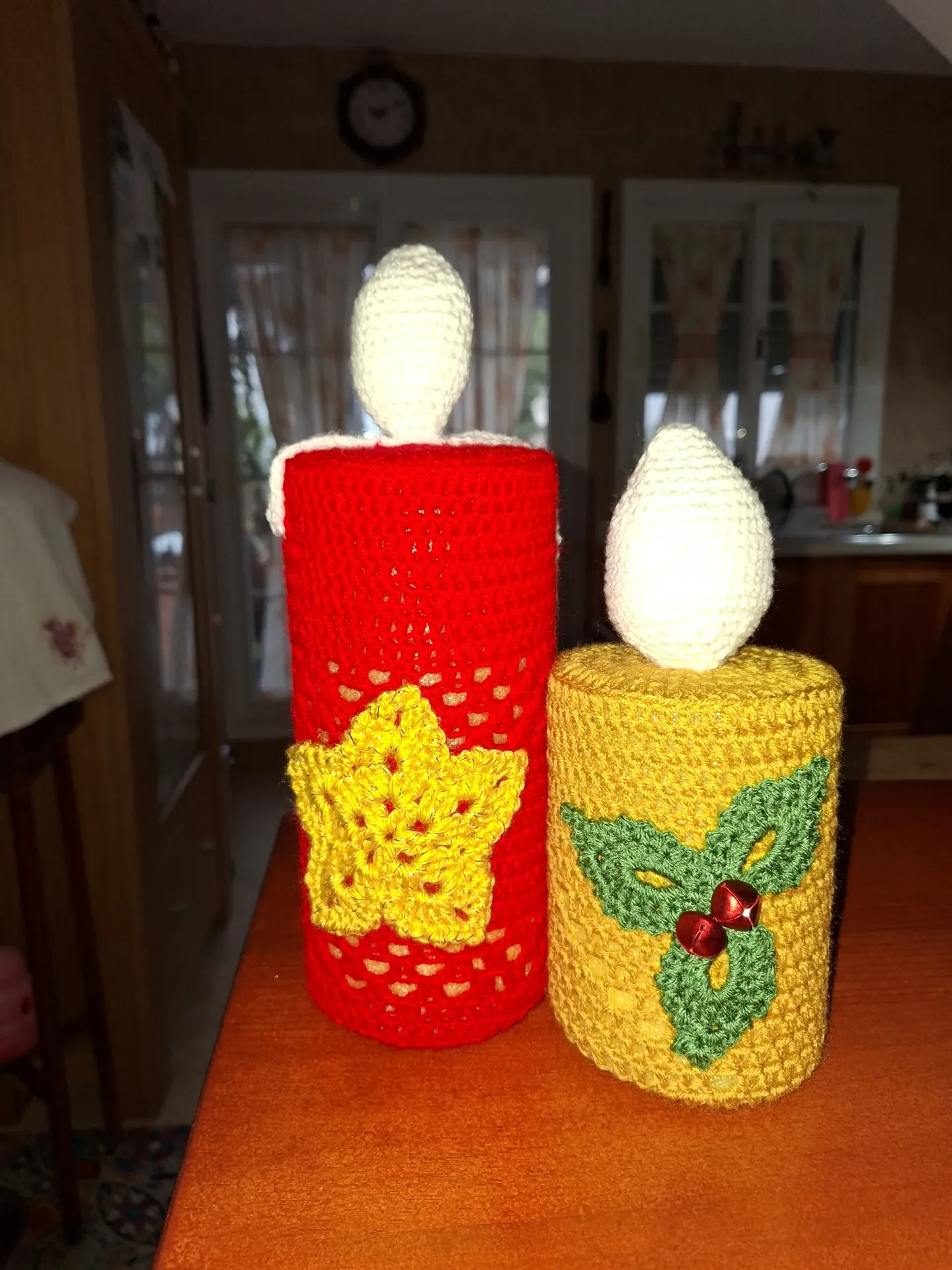 Velas a ganchillo