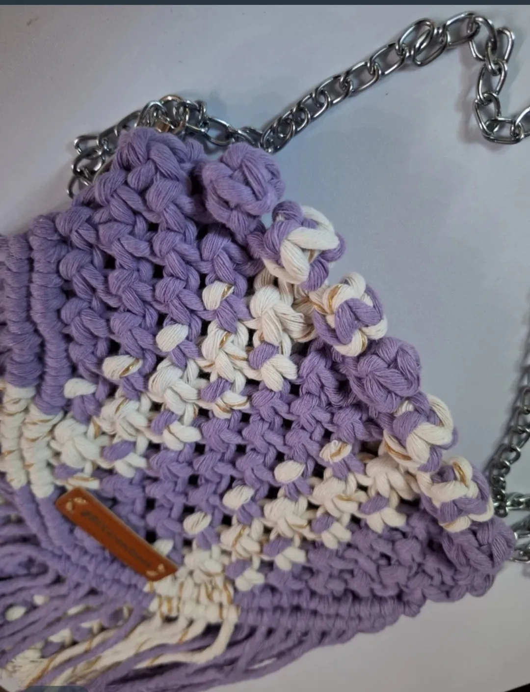 Bolso lila hippie - Imagen 5