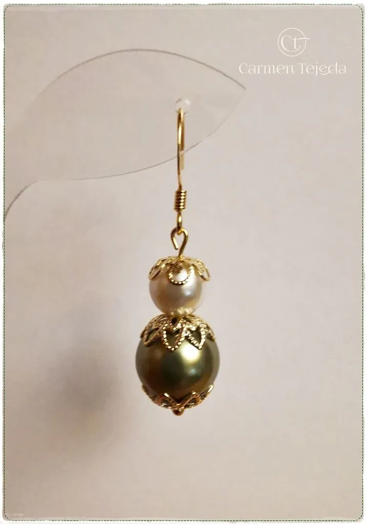 Pendientes de perlas de cristal - Imagen 2