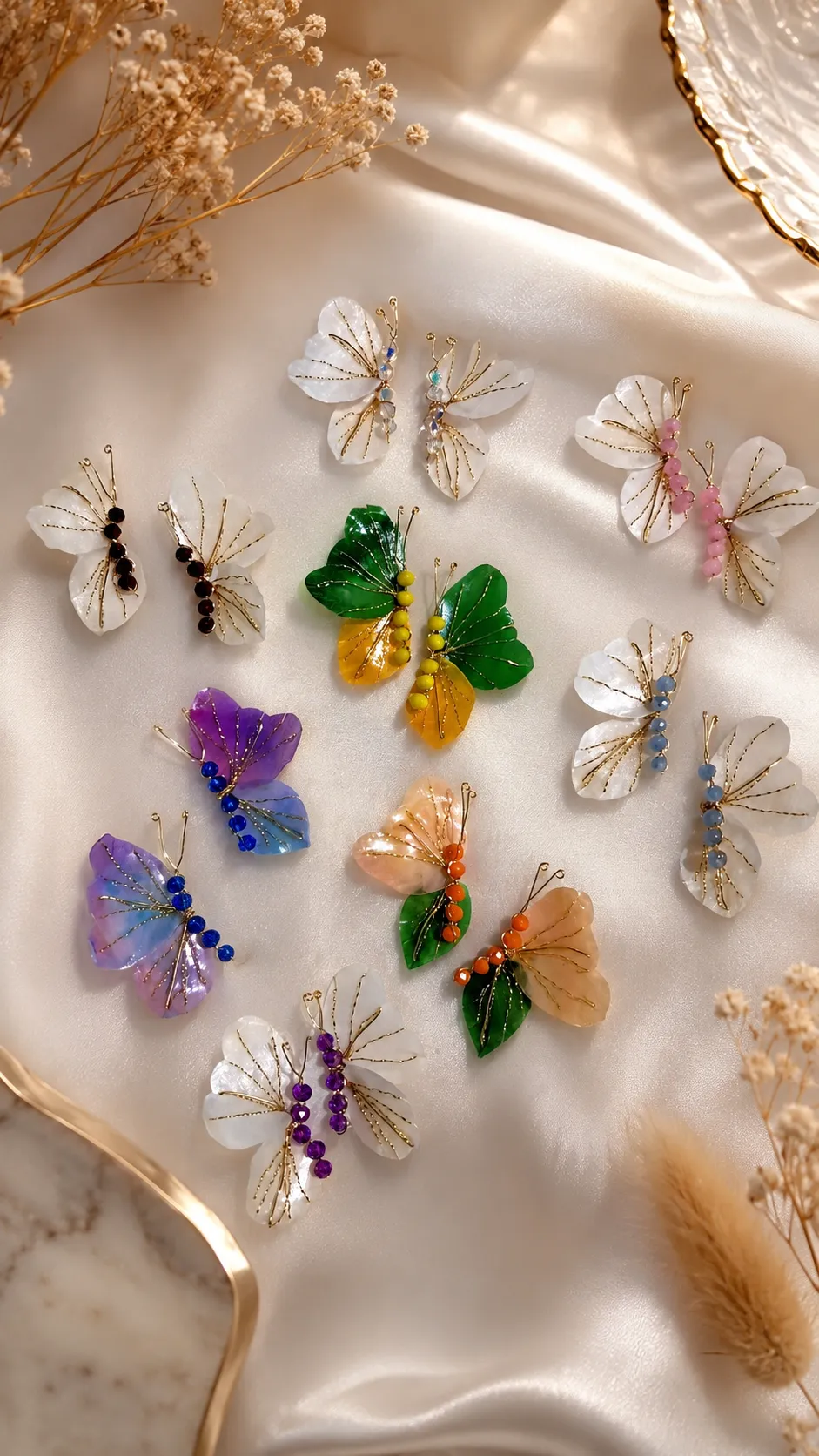 Aretes de escama de pescado - Imagen 3