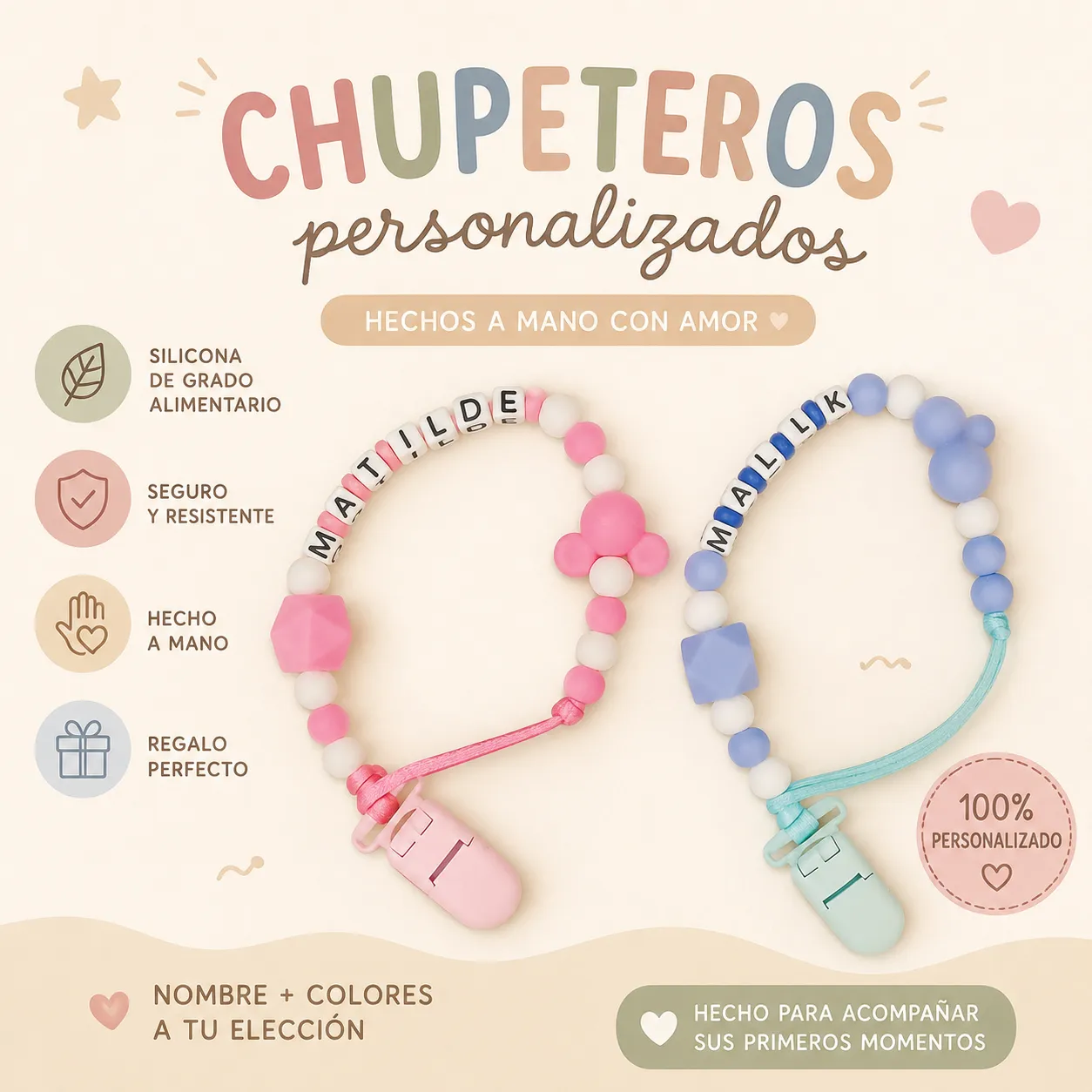 Chupeteros personalizados