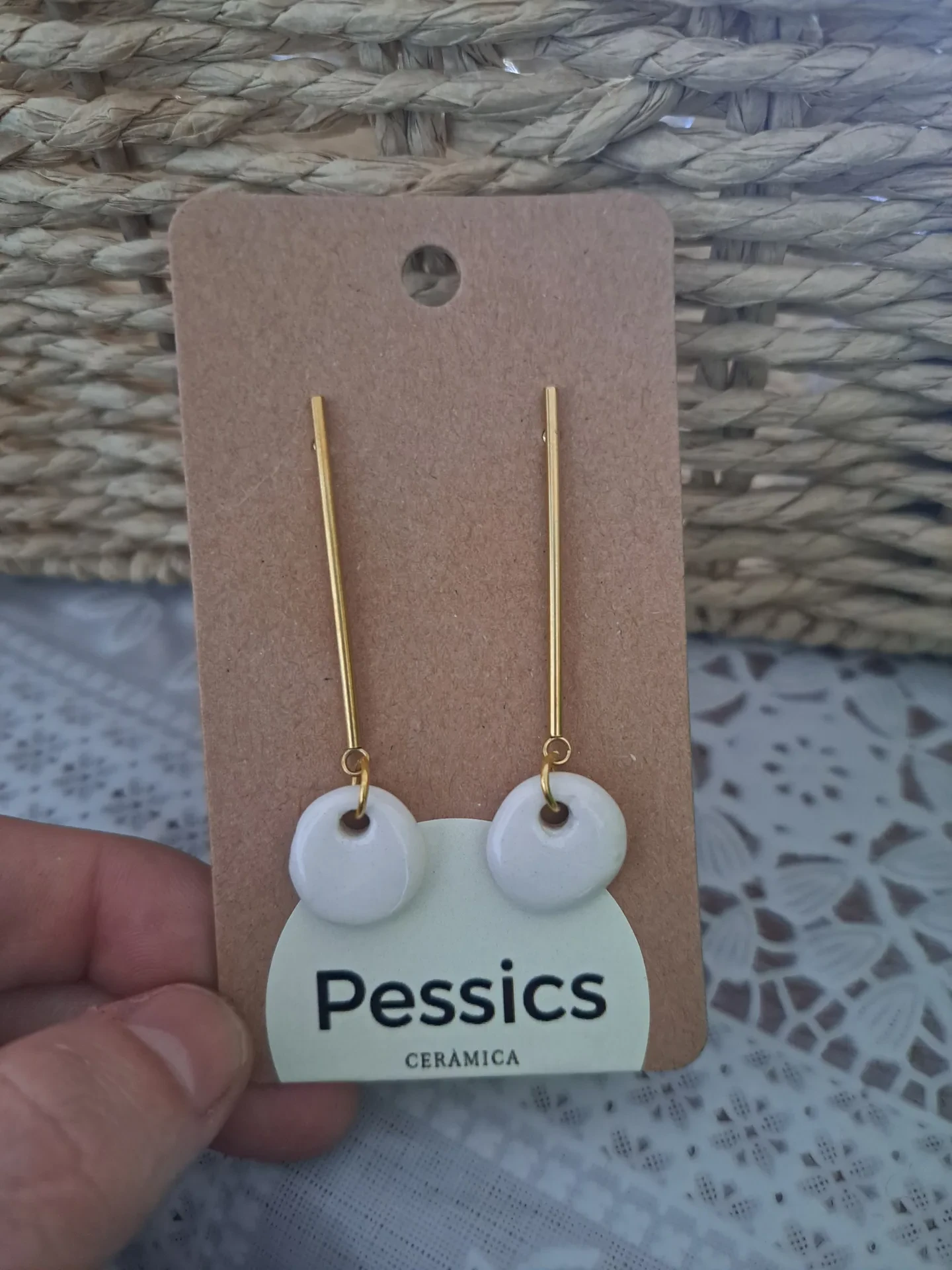 Pendientes blanc