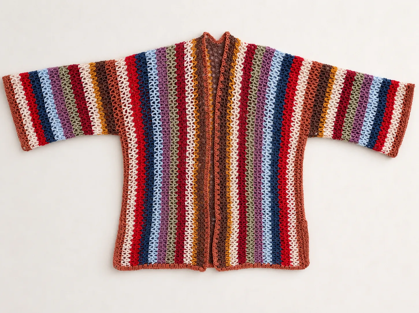 Kimono de crochet estilo boho-chic - Imagen 2