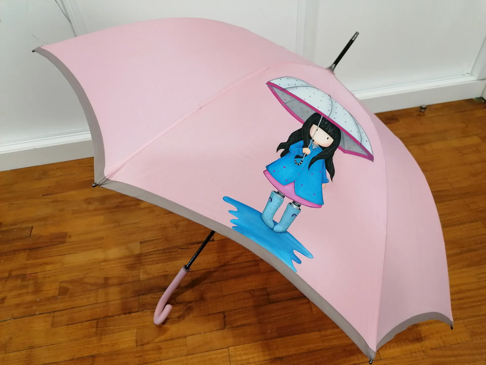 Paraguas pintado a mano (Personalizable) - Imagen 4